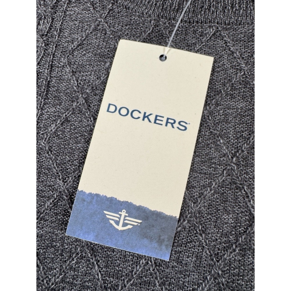 NEW Dockers‎ Mens Fisherman Style Pullover Crewneck Sweater Gray XXL - Picture 3 of 9
